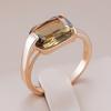 Translucent Square Yellow Zircon Golden Rings for Women Party Attractive Jewelry Daily Wearable Accessories