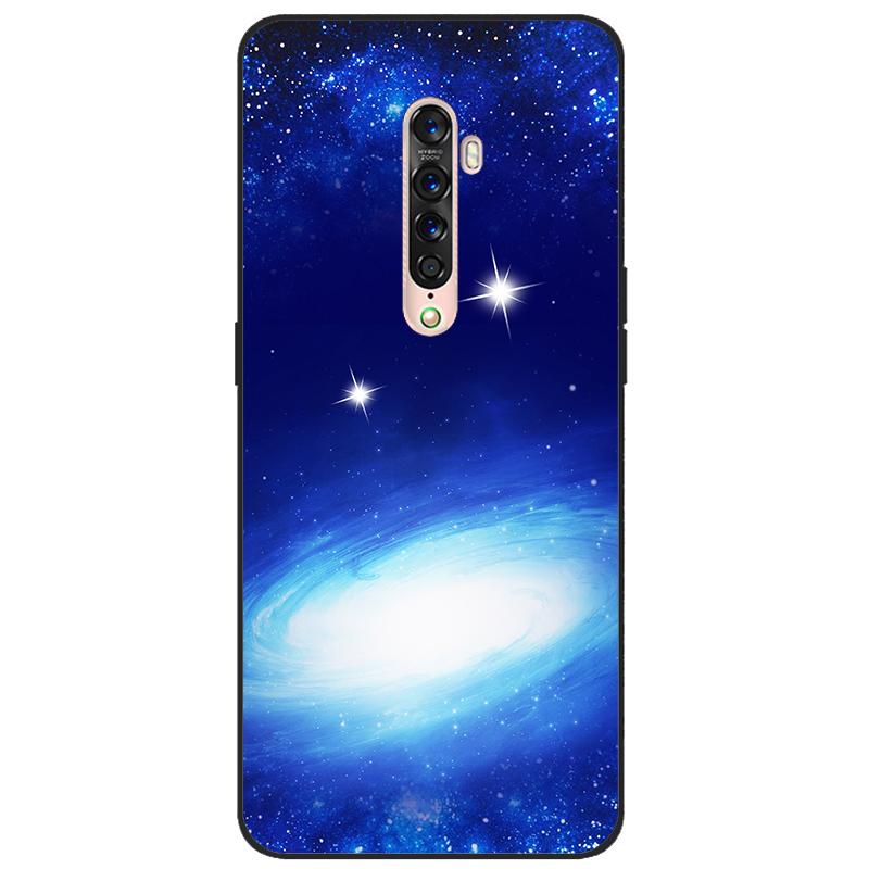 Чехол для OPPO Reno 2 Мягкий ТПУ Силикон Мультяшная Задняя Крышка Чехлы для Телефона ТПУ Черный Бампер для Корпуса PCKM70, PCKT00, PCKM00, CPH1907