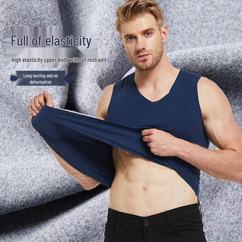 Мужской флисовый жилет на бархатной подкладке - Толстый зимний базовый слой для мужчин среднего и пожилого возраста