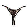 Erotic Panties Women's Sexy Lace Briefs Hollow Out  Crochet Lace Up Panty Thongs G String Open Crotch Peral Lingerie Underwear