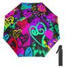 1 шт. Автоматический зонт с УФ-блокирующим покрытием и гибкими спицами, предназначенный для путешествий на открытом воздухе, стиль граффити