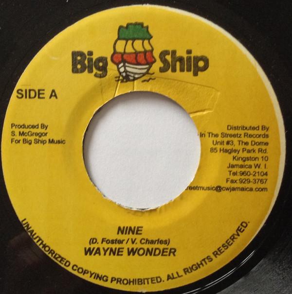 7inch Record WAYNE WONDER / CRAIG DENNIS - Nine / Dem Bwoy Yah NONE Big Ship Jamaica Reggae, Ska & Dub Used
