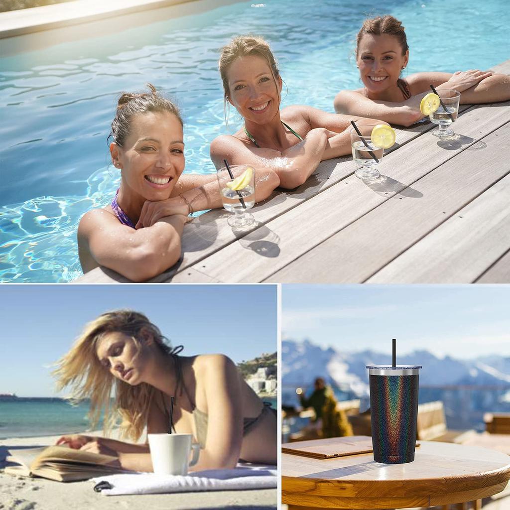 100 шт. черные пластиковые гибкие соломинки, подходящие для коктейльных вечеров, праздничных напитков на открытом воздухе и товаров для вечеринок