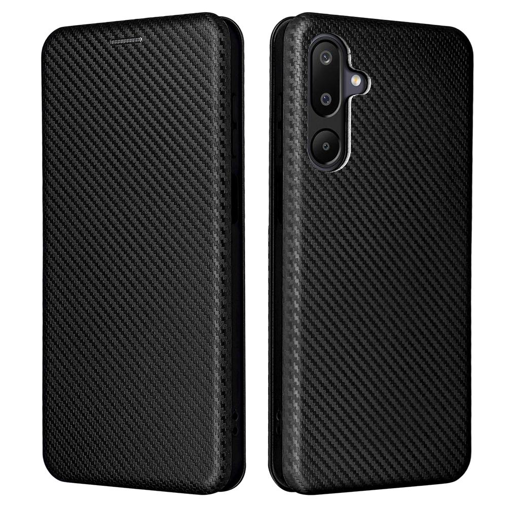 Для Samsung Galaxy F16 5G/M16 5G Чехол Текстура углеволокна Ударопрочный Чехол для телефона из ПУ кожи