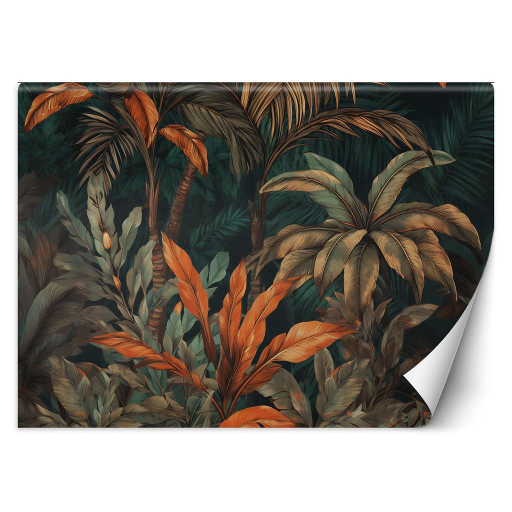 Wallpaper Palm Trees In a Jungle Landscape