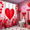 Шторка для душа 'Сердце Любви' ко Дню Святого Валентина, водонепроницаемая шторка для ванной с 12 крючками, декор для дома, бесплатная доставка