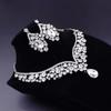 Банкетный набор для вечеринки, хрустальные свадебные украшения, наборы с короной, ожерельем, серьгами, свадебные наборы для женщин, роскошные диадемы, наборы с ожерельем, мода