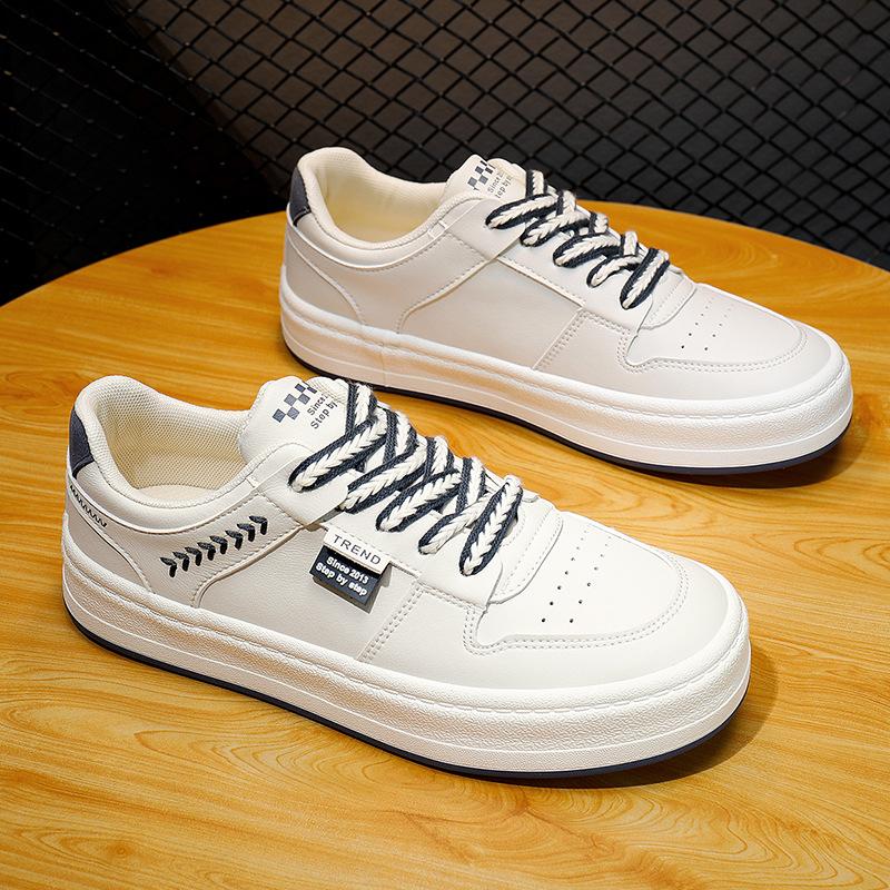 Обувь на плоской подошве мужская новая весенняя тенденция модная повседневная спортивная обувь молодежная дышащая модная цветная кожаная обувь мужская