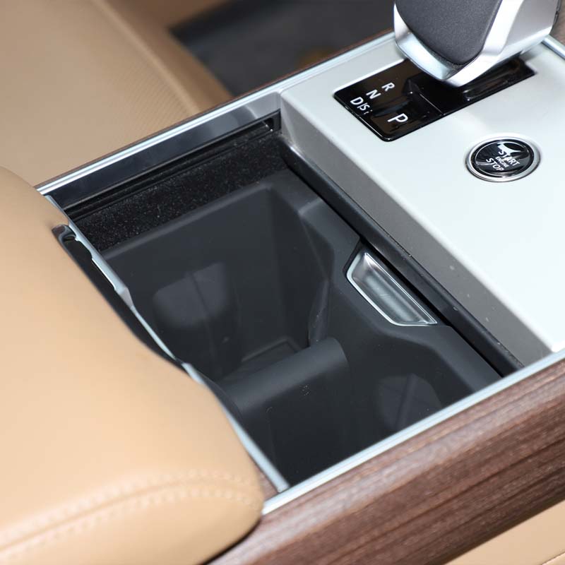 Черный TPE Для Land Rover Range Rover Sport Vogue 2013-2026 Автомобильный Органайзер для Центральной Консоли Держатель для Стакана/Бутылки Бокс для Хранения Автоаксессуары