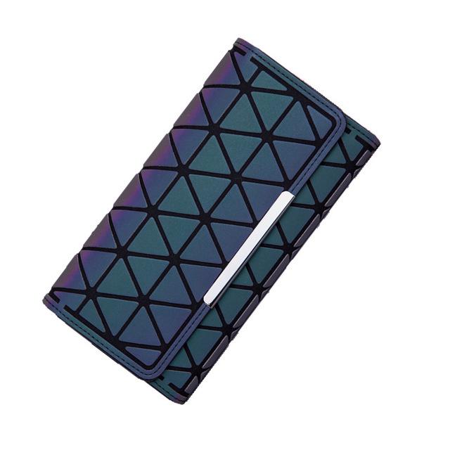 Brand Women Wallet Clutch Luminous Long Purse Ladies Cards Bag Fashion Geometric Female Bags