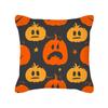 Halloween Cushion Cover Cartoon Black Cat Ghost Happy Pumpkin Printed Pillow Cover Home Decor Square 18x18 Inches Pillowcases