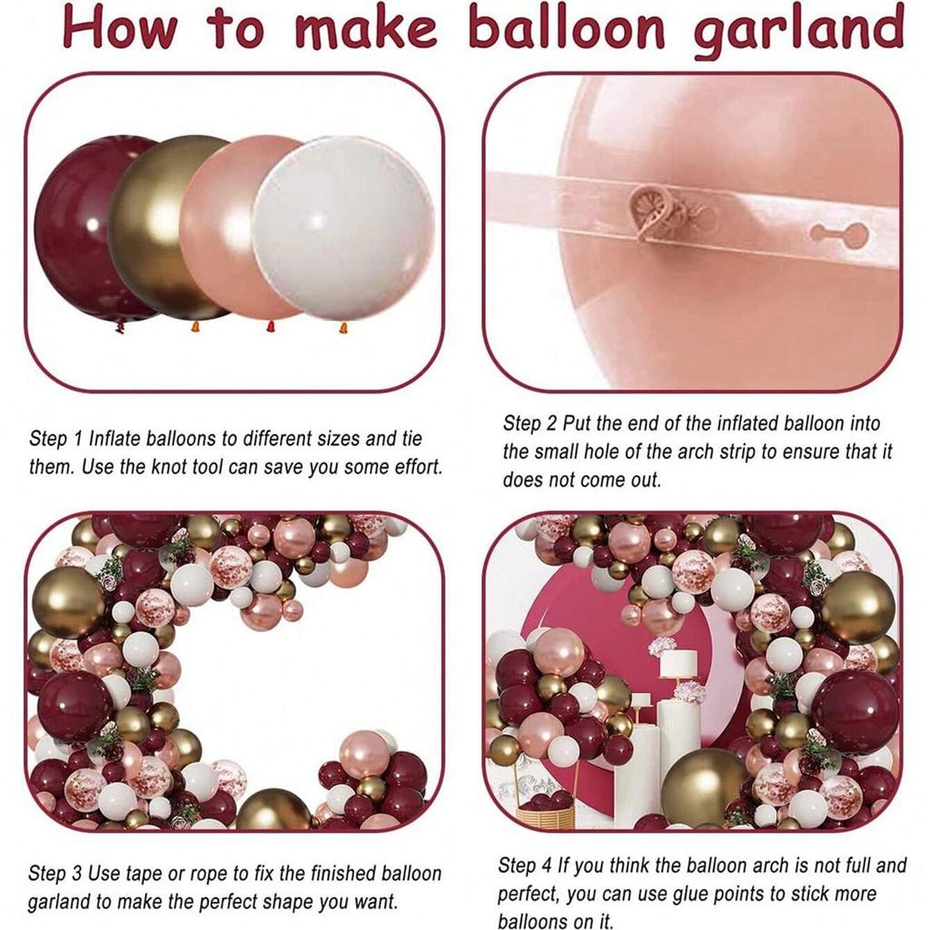 141 шт. бордовые, винно-красные воздушные шары, гирлянда, комплект, Золотая арка из воздушных шаров, Рождество, День Святого Валентина, день рождения, детский душ, декор для вечеринки