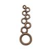 10 шт., круглые соединители, подвески, компоненты ювелирных изделий, аксессуары, античная бронза, цвет цинкового сплава 37X11 мм