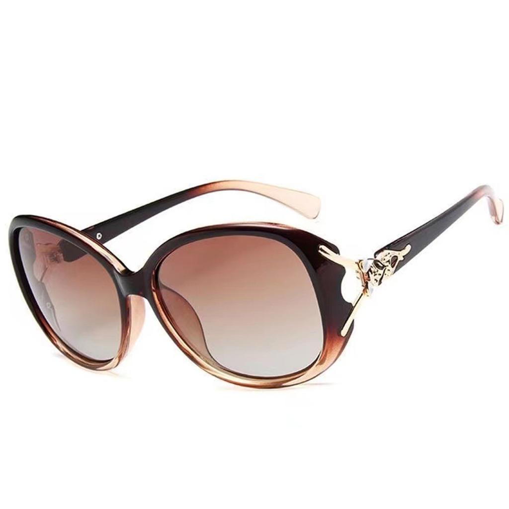 Женская мода Новые женские солнцезащитные очки с защитой от УФ-лучей Затеняющие очки для вождения Большая оправа Голова лисы