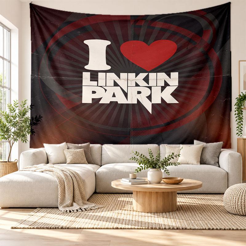 Гобелен Linkin Park, Мягкий тканевый настенный подвес, Декоративный фон для спальни, Настенное искусство для дома