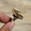 Кольцо из арахисового дерева, яшма, гальванопластическое медное кольцо, регулируемые кольца, гальванопластическое ювелирное кольцо, драгоценный камень, медные украшения для подарка, кольцо ручной работы
