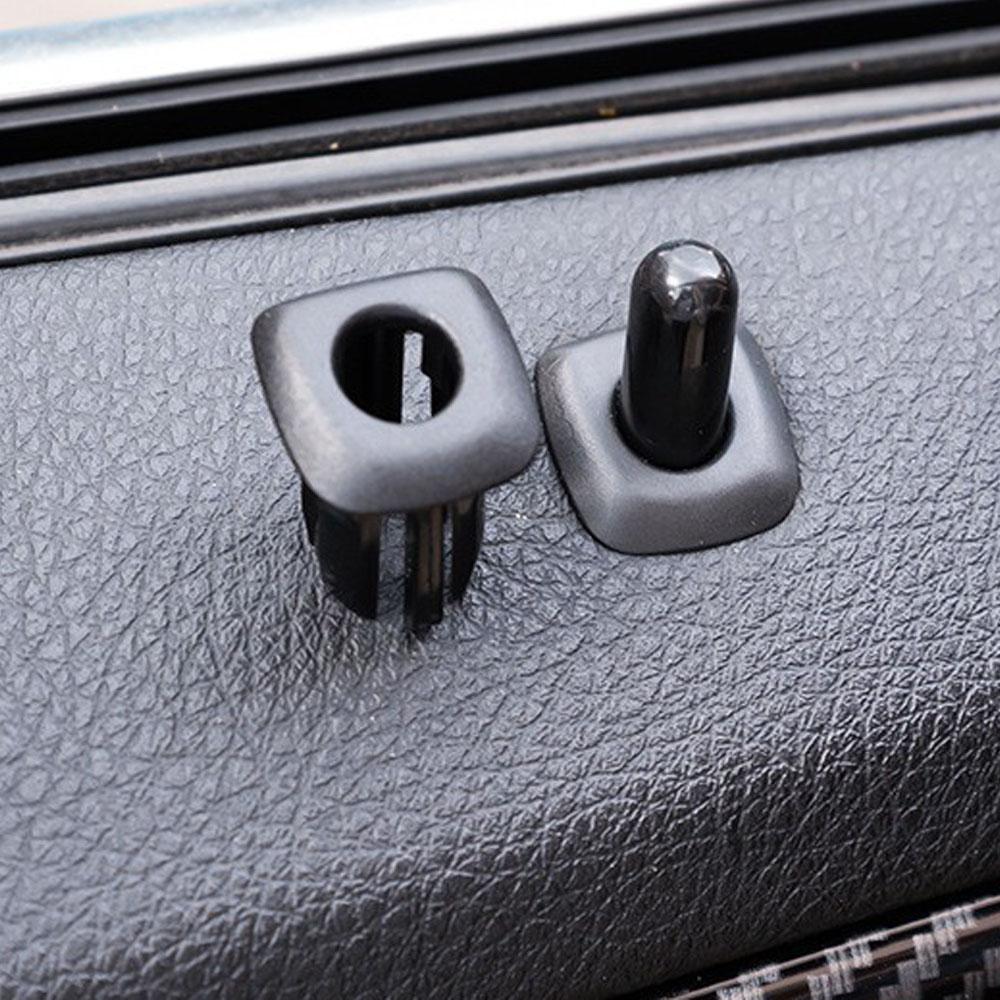 4Pcs Door Pin Guide Trim Panel Lock Knob Button Cover For Bmw, Black