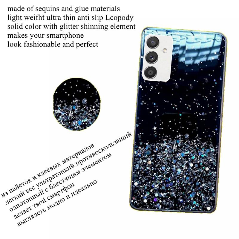 Luxury Bling Glitter Phone Case For Samsung Galaxy A13 5G Soft Full Cover For Samsung A 3 A135F A 135F A 13 A136U Back Cover