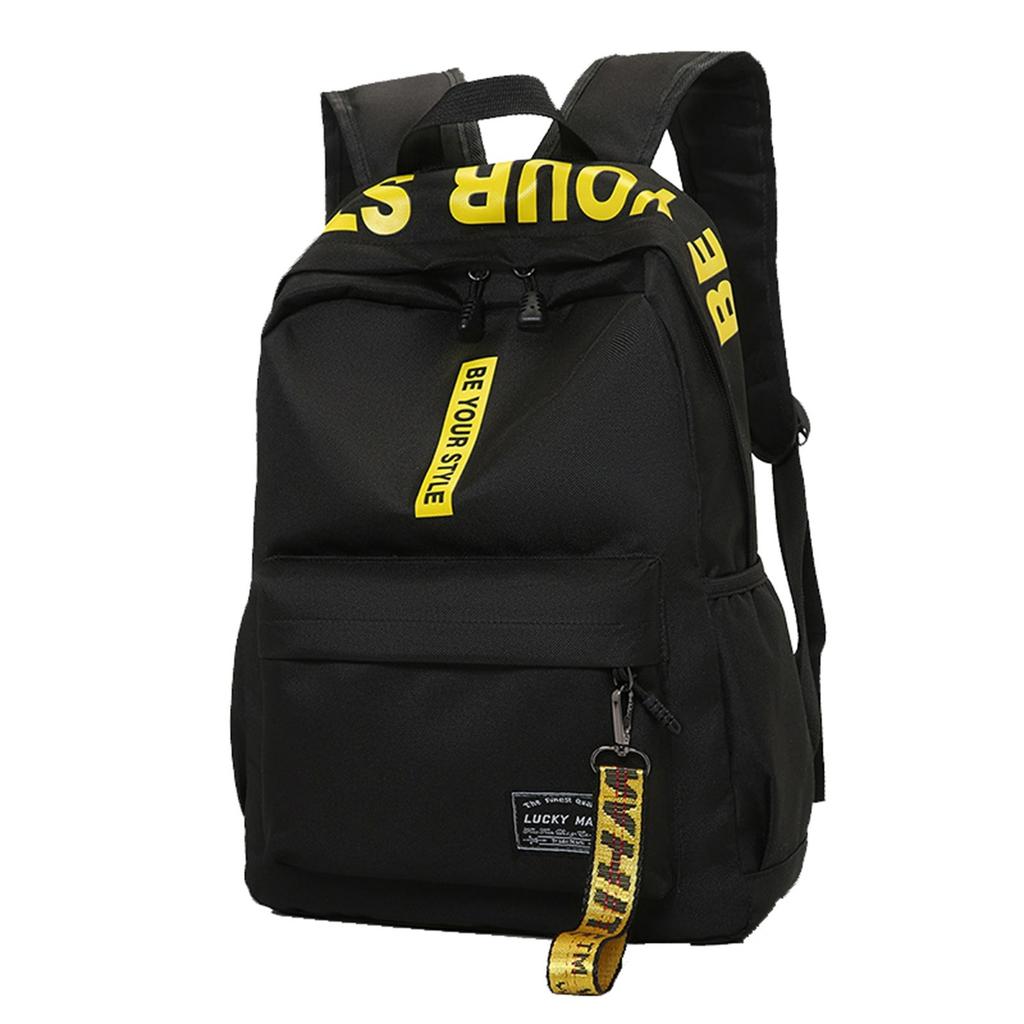 2025 New Style Backpack Unisex Junior High School and High School Students Backpack Large Capacity Korean Style Campus Canvas Double Shoulder Bag.