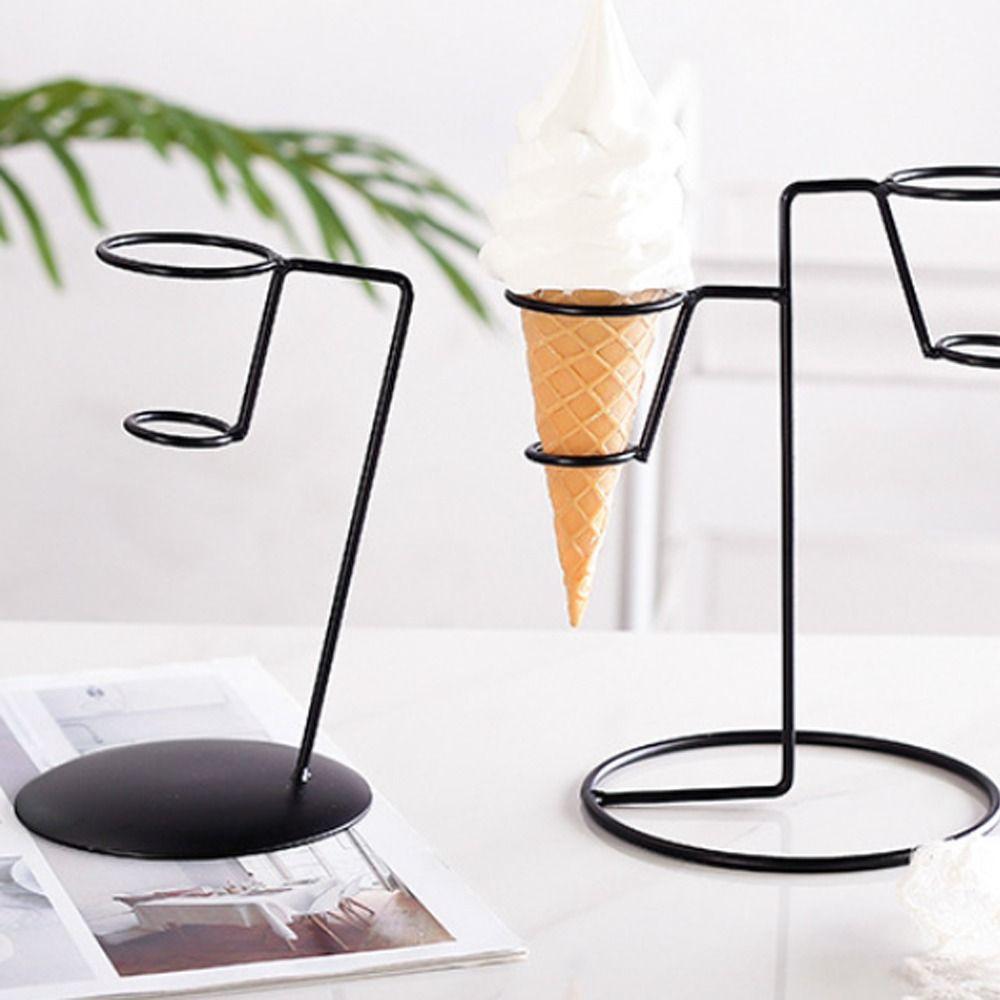 Iron For Wedding Birthday With Base Party Kitchen Tool Ice Cream Holder Display Rack Cone Holder