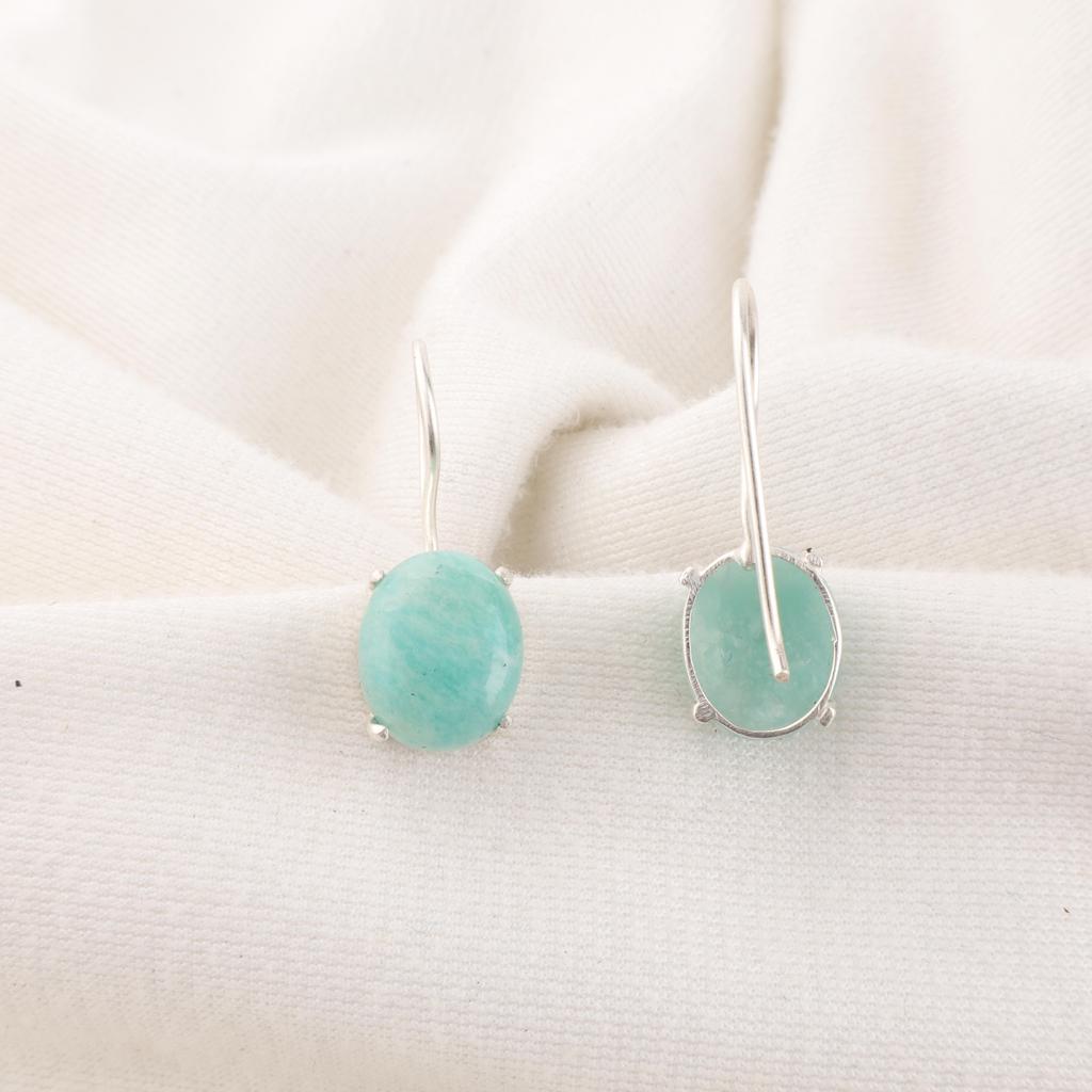 Серьги из амазонита из серебра 925 пробы, серьги с драгоценными камнями высшего качества, очаровательные украшения ручной работы, для подарка на годовщину