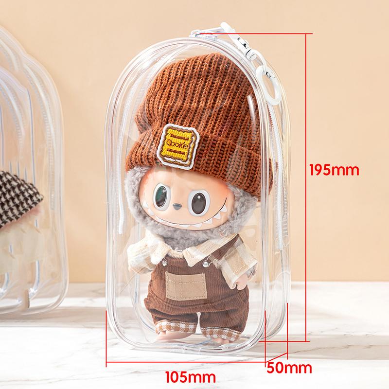 1 шт. прозрачный ПВХ защитный чехол брелок сумка для хранения органайзер коробка игрушка кукла подарочная сумка пыленепроницаемая подвесная сумка