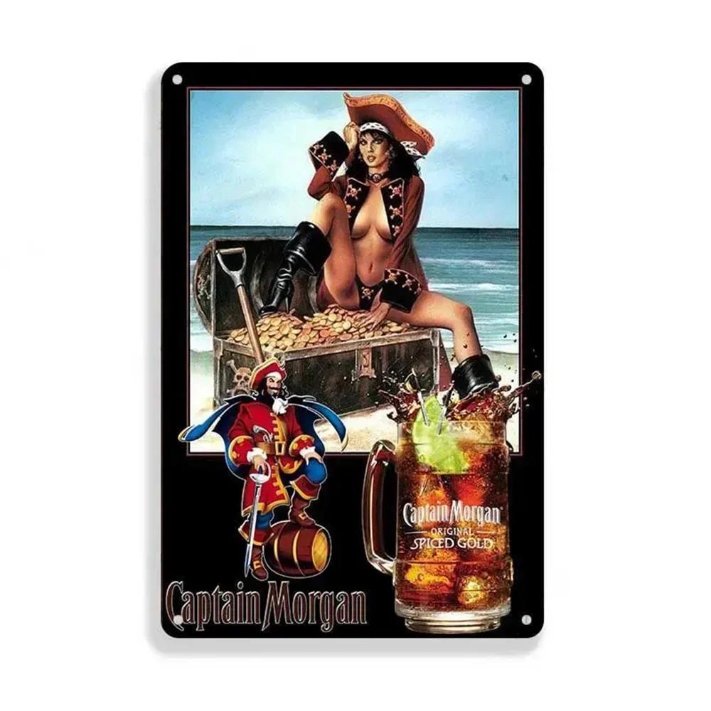 Vintage Bar Whisky Plaque Metal Club Tin Metal Logo Badge Girl Decor Garage Club Bar Men's Cave Bar Cafe Wall Decoration