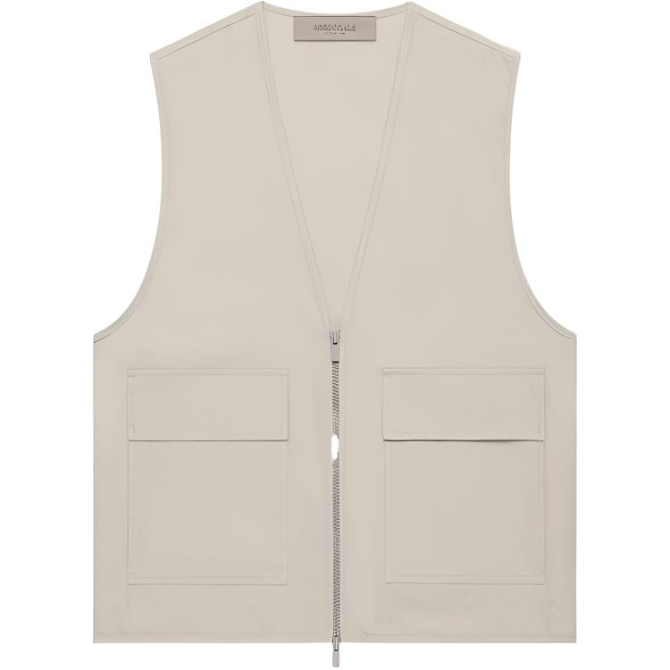 Fear of God Essentials Рабочий жилет мужской верхняя одежда Пшеничный FOG-SS22-122