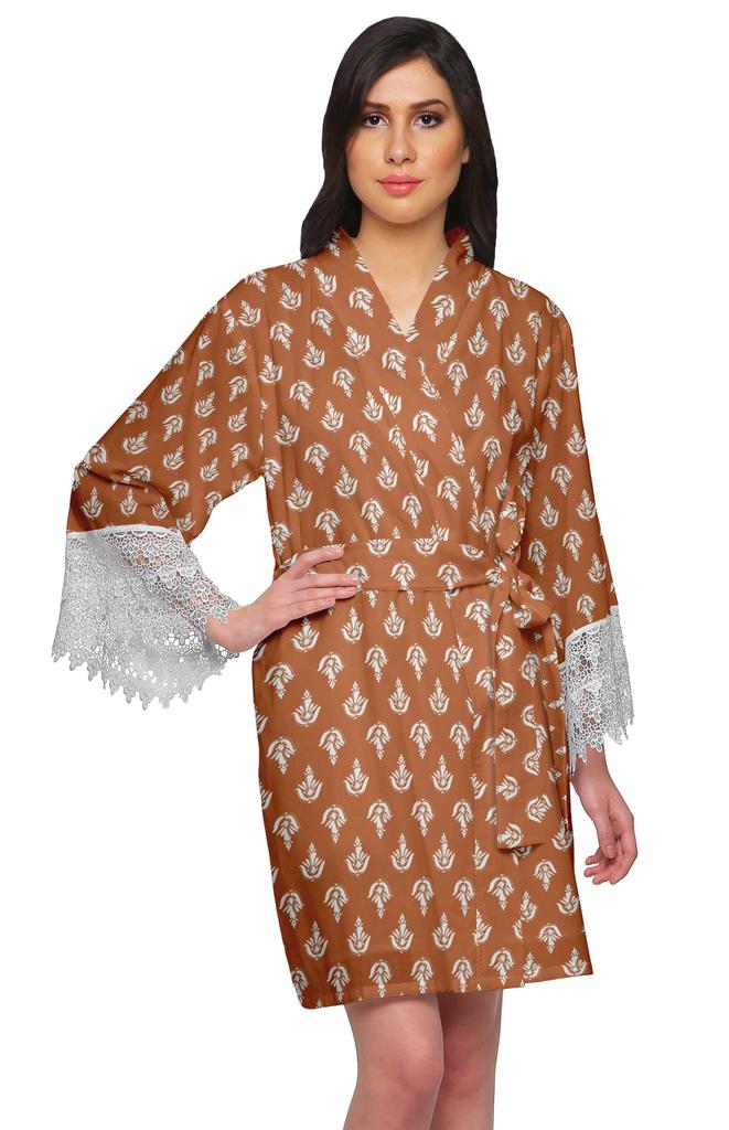 Moomaya Невеста Готовится Рубашка Хлопок Короткие Халаты Для Женщин Банный Халат