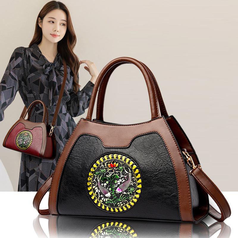 Emgrand Kangaroo Genuine Soft Leather Bag Women's 2025 New Large Capacity Handheld Women's Bag Shoulder Bag Shopping Bag
