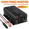 Pure Sine Wave Inverter LED Digital Display Voltage Converter Transformer Universal Power Adapter