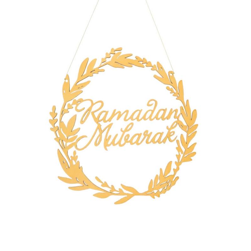 Рамадан Мубарак украшения для вечеринки поставки Ид Мубарак Луна Звезда фонарь комплект деревянный кулон вечерние подвесные украшения