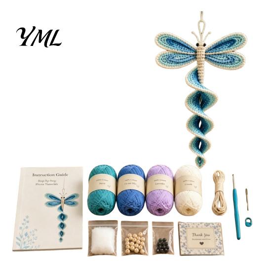 Handcrafted Yard Ornaments Crochet Spiral Hanging Kit, DIY Garden Animal Craft Patterns Ornament Making Kit for Adults, Handmade Door Decoration Home