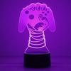 3D Illusion GamePad Led Night Light для детей, декор детской спальни, идея для игрового магазина, меняющая цвет настольная ночник-лампа