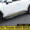 Для Toyota RAV4 XA50 2022 2023 RAV 4 гибридная нержавеющая сталь, накладка на боковую дверь автомобиля, полоса против царапин