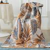 90 X180cm Absorbent Quick Drying Floral Large Bath Towels 4 Layer Gauze Towel Cotton Blanket Boho Jacquard Air Conditioning Thin Comforter Blanket 1pc