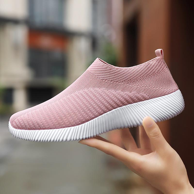 Your Bestfashion High Quality Women Vulcanized Shoes Women Sneakers Slip On Flats Shoes Women Loafers Plus Size Walking Flat