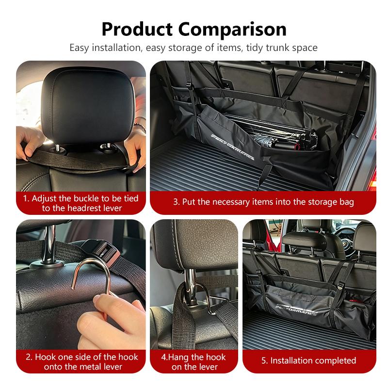 Car Trunk Large Capacity Backseat Storage Cargo Holder Pocket Hanging Bag For BMW 1 3 4 5 6 7 Series M X1 X3 Performance Alpina UNYDV1