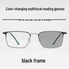 Premium Photochromic Progressive Multifocal Reading Glasses with Anti-Blue Light, UV Protection, and Pure Titanium Frames