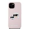 Karl Lagerfeld Klhmp15Sskchpplp Iphone15 / 14 / 13 6.1 Różowy/Pink Hardcase Silicone Karl & Choupette Magsafe