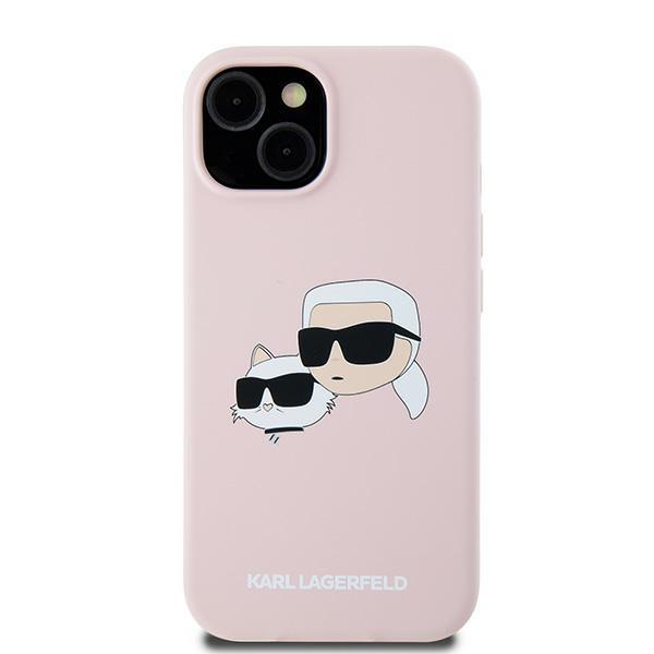 Karl Lagerfeld Klhmp15Sskchpplp Iphone15 / 14 / 13 6.1 Różowy/Pink Hardcase Silicone Karl & Choupette Magsafe