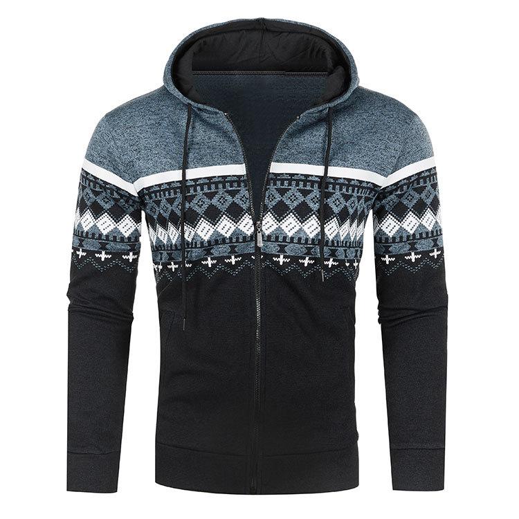 Winter Warm Knit Cardigan Men Autumn Hooded Sweater Coats Fashion Knitwear Korean Zip-Up Cardigan Sweater Knitted Jacket Man Streetwear Yasheng