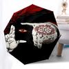 1pc Pentagram Symbolism Automatic Open Close Umbrella Windproof Canopy, Automatic Open Close Button10205