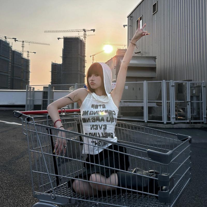 Ретро Худи Футболки Для Женщин Сексуальные Топы Без Рукавов Девушки Y2K Топы Буквы Велосипедные Футболки Для Тренировок Уличная Одежда Спортзал Спорт Фитнес Топы