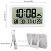 Alarm Clock Digital Wall Clocks with Date Week Indoor Temperature & Humidity Battery Operated Small Desk Clock