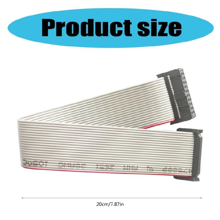 JTAG Кабель для Тестирования 20-контактный Шаг 2.54мм Серый Плоский Шлейф Data Cable для Подключения в Задачах Разработки и Тестирования