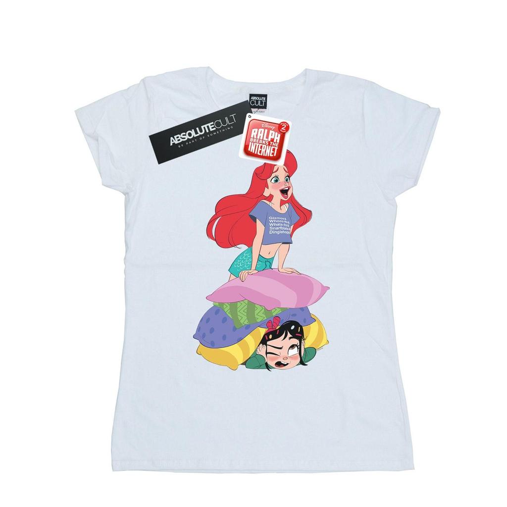 Disney Womens/Ladies Wreck It Ralph Ariel And Vanellope Cotton T-Shirt