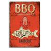 Ретро жестяная табличка Hisun DADS BBQ Металлические жестяные знаки Декоративная табличка Настенный декор для зоны барбекю Бара Паба Кухни Вечеринки Винтажная металлическая пластина