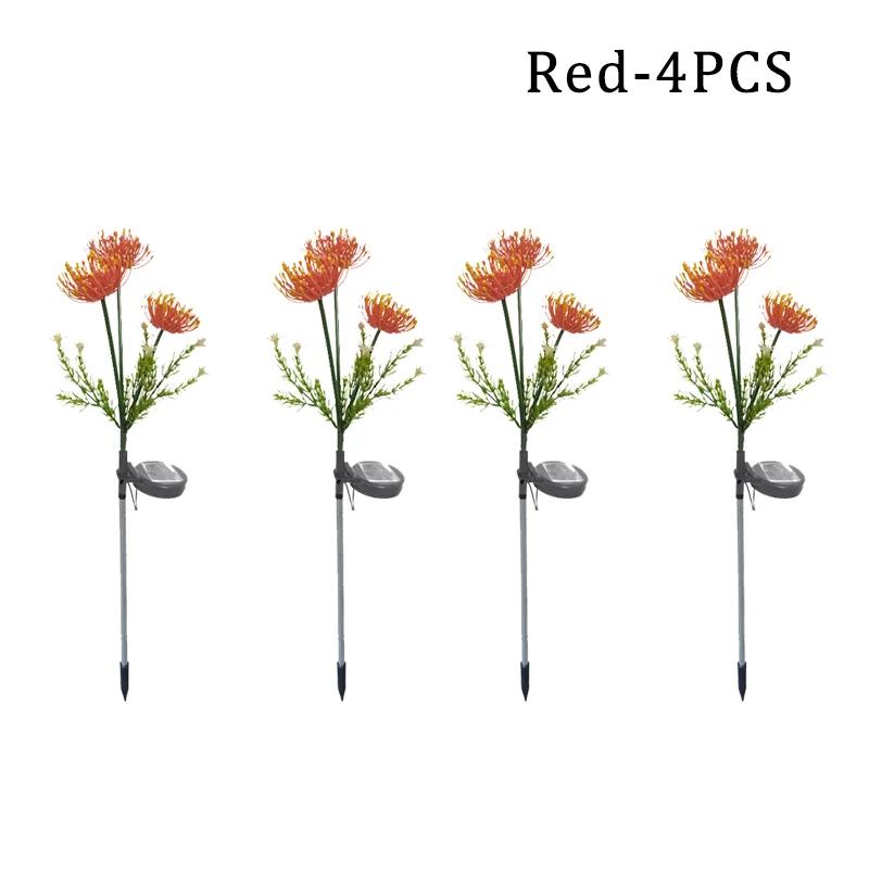 Солнечные садовые светильники, солнечные светильники для цветов со светящимися цветочными стеблями, солнечные светильники для улицы, для украшения сада и двора, подарок