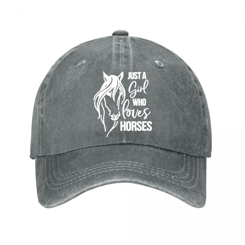 Horse Lover Baseball Cap New Vintage Washed Cotton Baseball Cap Parent Kids Sun Hats